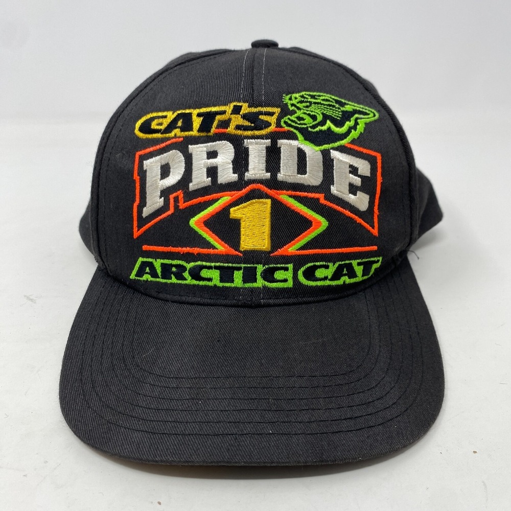 Vintage Arctic Cat Cat's Pride Hat Snowmobile Snow‎ Machine Adjustable Adult Cap